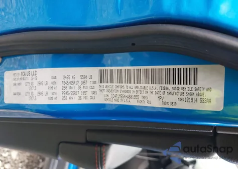 2017 Jeep Cherokee Trailhawk 4X4 из США, поврежденный, VIN 1C4PJMBS4HW601955